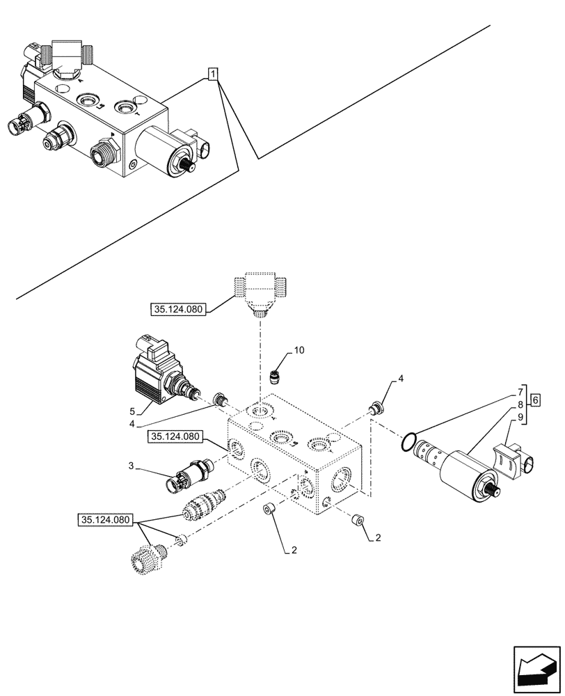 Схема запчастей Case IH OPTUM 300 CVT - (55.130.020) - VAR - 759042 - ATTACHMENT, CONTROL DEVICE, W/ HYDRAULIC STABILIZERS, VALVE, COMPONENTS (55) - ELECTRICAL SYSTEMS