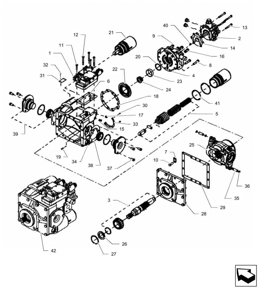 Схема запчастей Case IH A8800 - (35.000.AA[37]) - HYDRAULIC PUMP, TRANSMISSION - MY2016 (35) - HYDRAULIC SYSTEMS