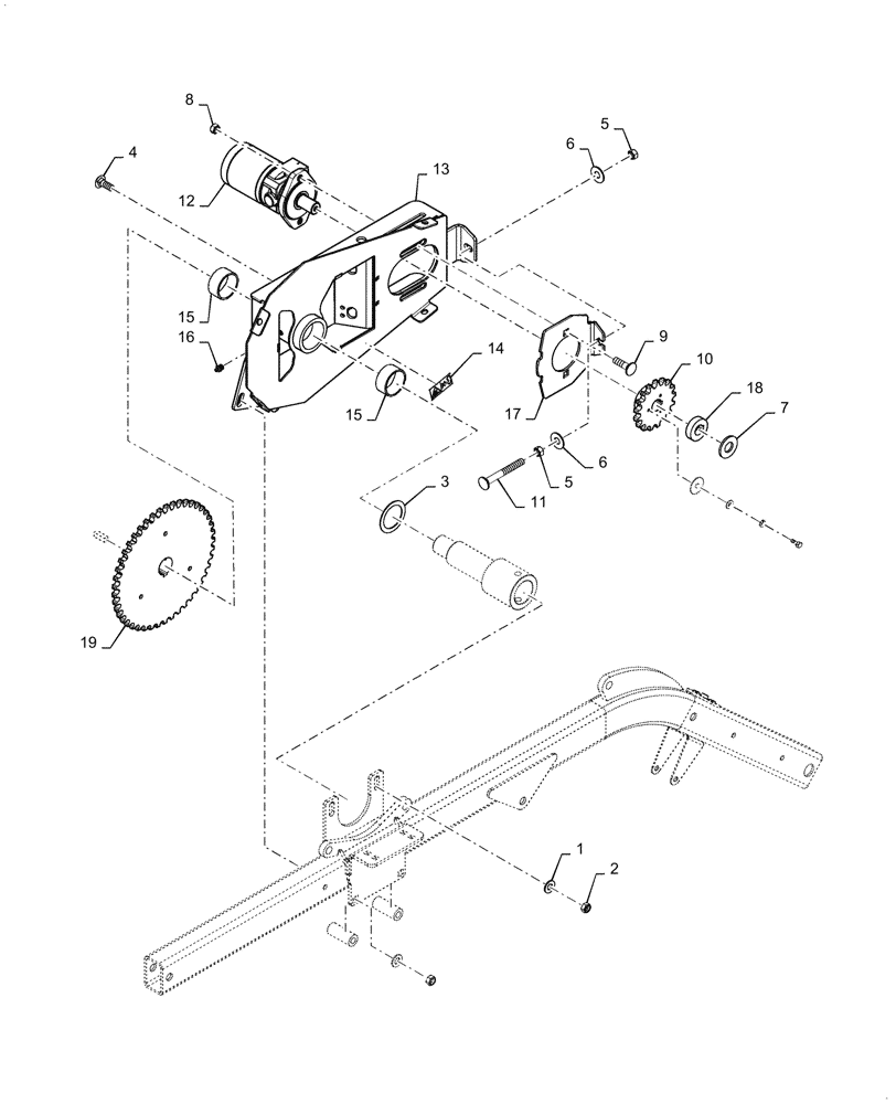 Схема запчастей Case IH DH213 - (58.105.AE[01]) - LH, REEL DRIVE, ASSY (58) - ATTACHMENTS/HEADERS