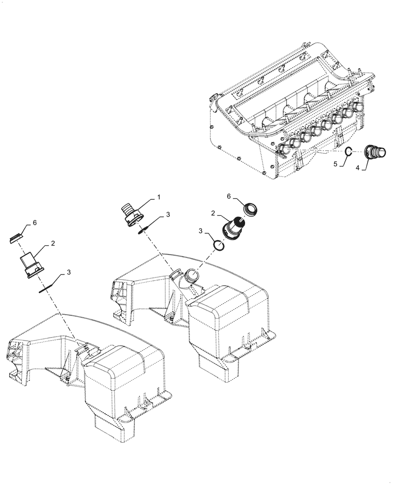 Схема запчастей Case IH 1265 - (79.904.AA[23]) - BULK FILL HOSE CONECTIONS AND O-RINGS (79) - PLANTING