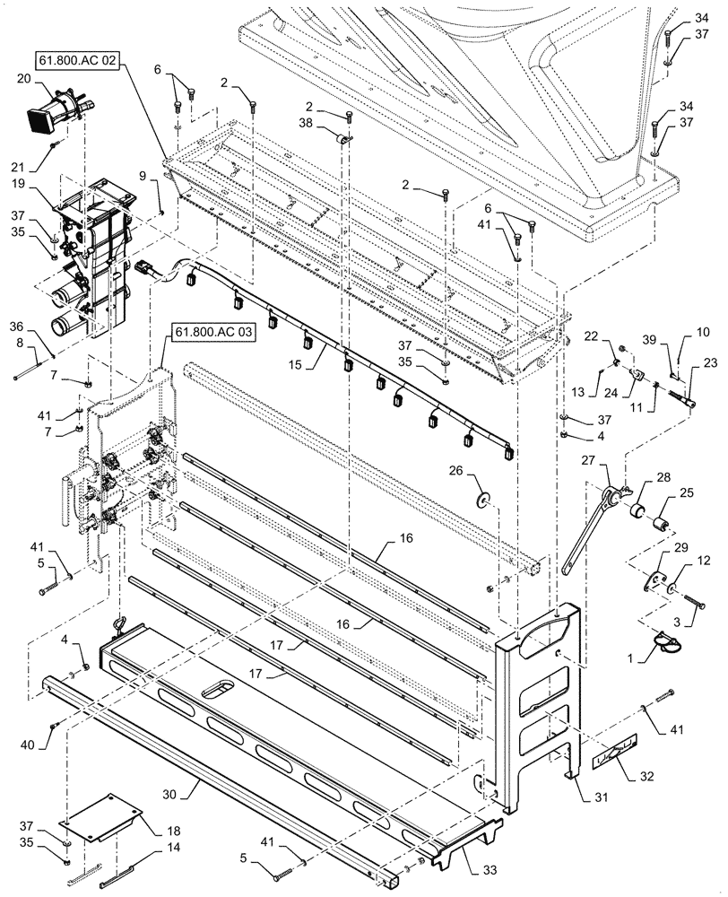 Схема запчастей Case IH 4765 - (61.800.AC[04]) - SEED METER, SMALL, 350, 435 BUSHEL, 6 RUN, TOW BETWEEN (61) - METERING SYSTEM