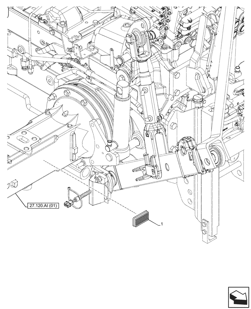 Схема запчастей Case IH FARMALL 115C - (55.404.BH) - VAR - 340564, 340565, 743599 - REFLECTOR (55) - ELECTRICAL SYSTEMS