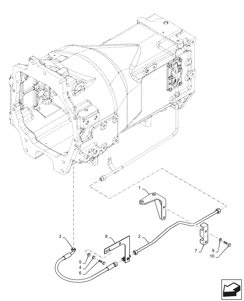 Схема запчастей Case IH PUMA1654 - (25.102.AT[01]) - FRONT AXLE, DIFFERENTIAL LOCK, LINE (25) - FRONT AXLE SYSTEM