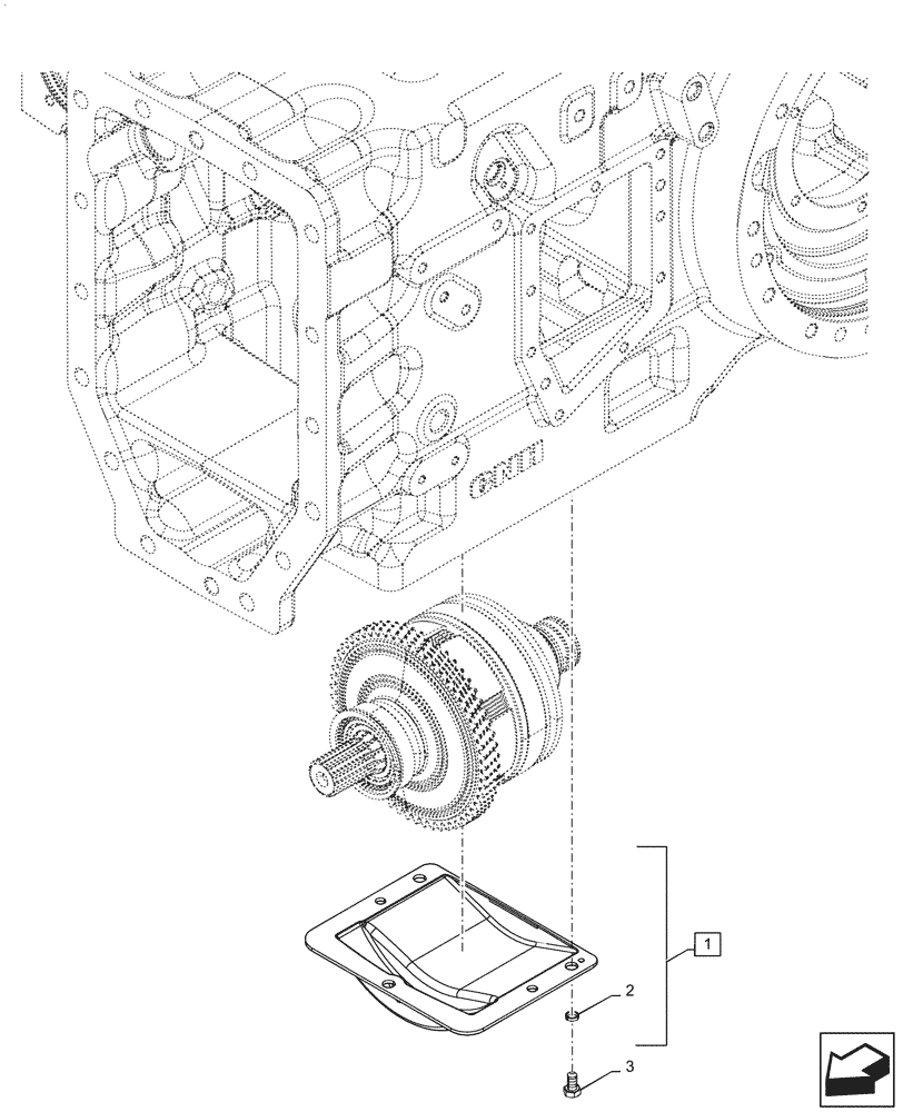 Схема запчастей Case IH PUMA1654 - (21.200.AA[01]) - HOUSING, DROP BOX (21) - TRANSMISSION