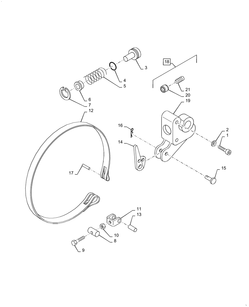 Схема запчастей Case IH PUMA1804 - (31.110.AK[04]) - PTO, CLUTCH - SUPPORT AND BRAKE PISTON HOUSING (31) - IMPLEMENT POWER TAKE OFF