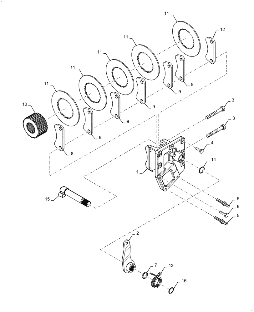 Схема запчастей Case IH PUMA1804 - (33.110.AZ[01]) - PARKING BRAKE, HOUSING (33) - BRAKES & CONTROLS