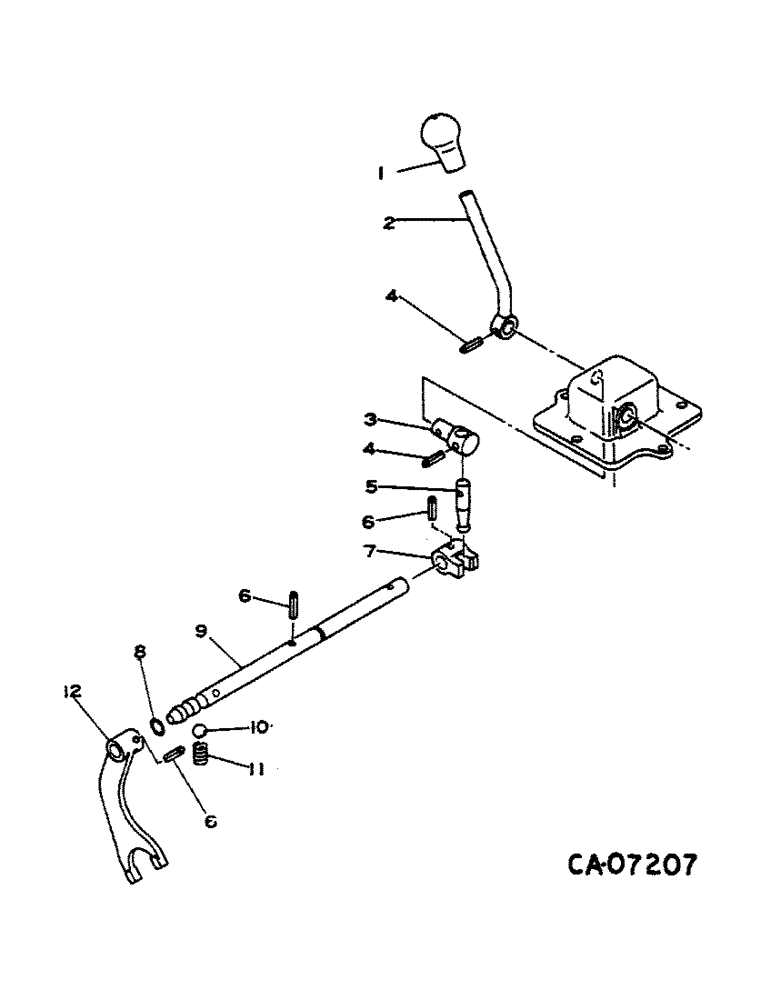 Схема запчастей Case IH 284 - (07-30) - DRIVE TRAIN, ALL WHEEL DRIVE SHIFTER, DIESEL ENGINE TRACTORS (04) - Drive Train