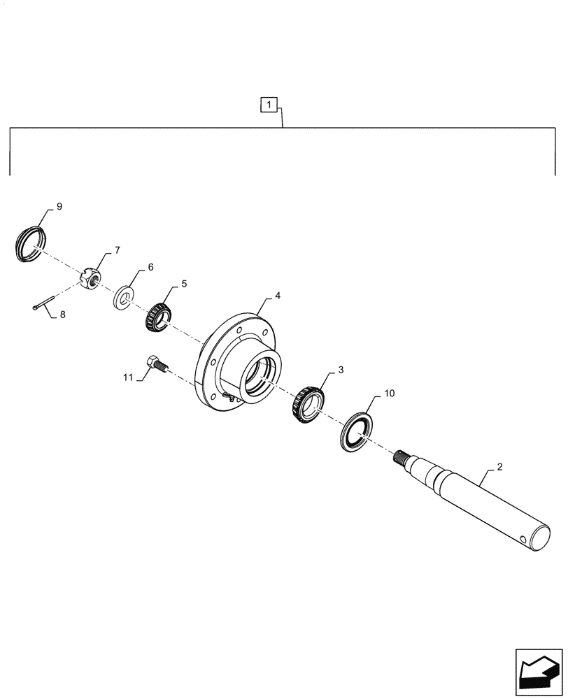 Схема запчастей Case IH TM255 - (44.530.030) - HUB, ASSY, 6 BOLT (44) - WHEELS