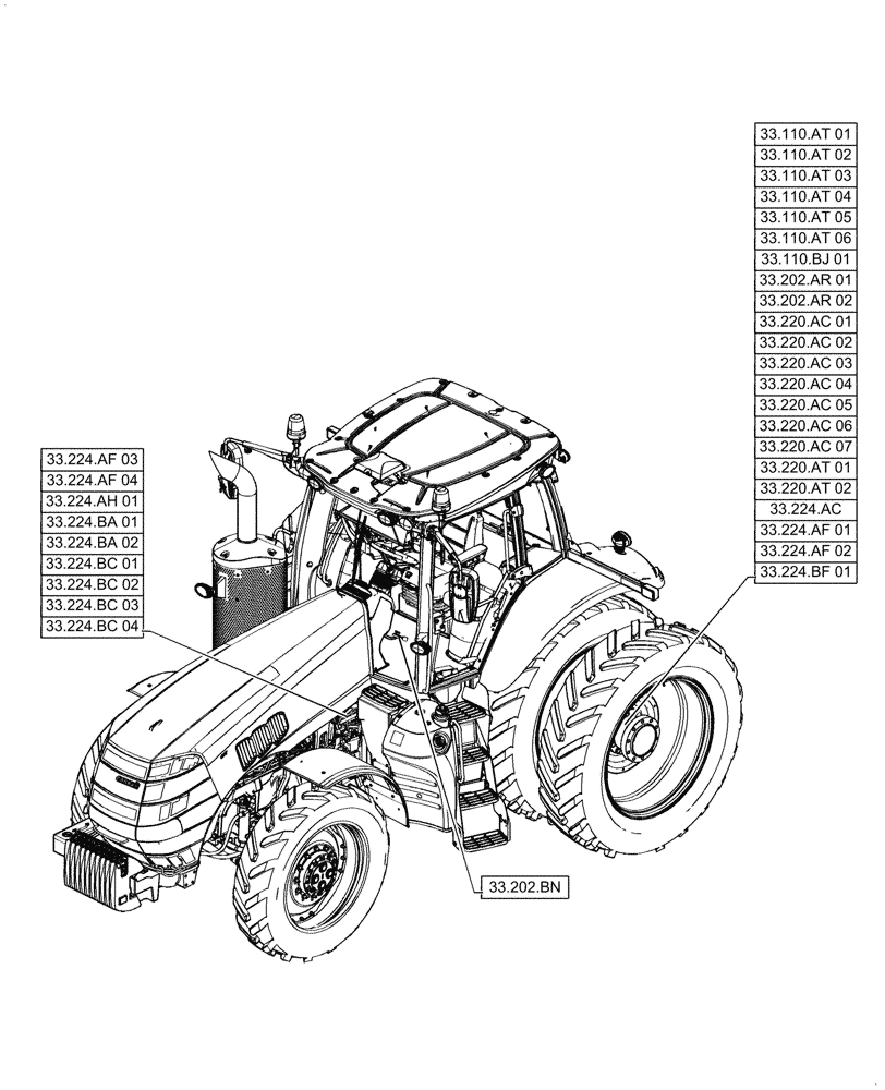 Схема запчастей Case IH MAGNUM 250 - (00.000.33) - PICTORIAL INDEX - BRAKES & CONTROLS (00) - GENERAL & PICTORIAL INDEX