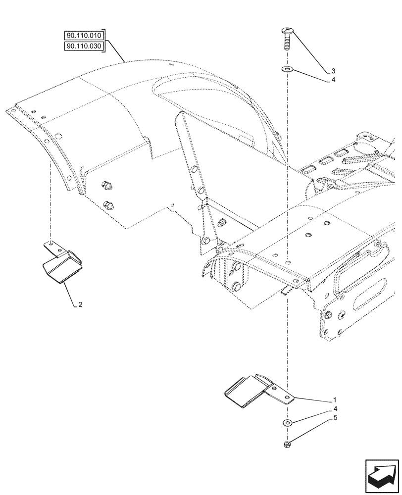 Схема запчастей Case IH FARMALL 80N - (55.404.250) - VAR - 341065, 341067, 341387, 342431, 342432, 342435 - HARNESS, GUARD, W/O CAB (55) - ELECTRICAL SYSTEMS