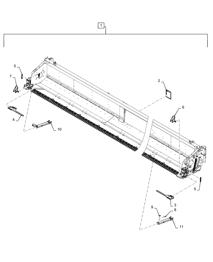 Схема запчастей Case IH 3020-30 - (58.110.04[06]) - KIT CUTTERBAR ANGLE REDUCTION 30FT, 35FT (58) - ATTACHMENTS/HEADERS