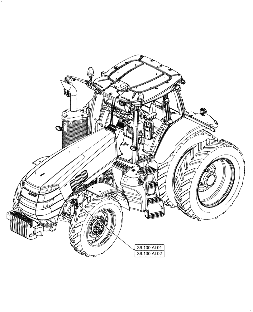 Схема запчастей Case IH MAGNUM 280 - (00.000.36) - PICTORIAL INDEX - PNEUMATIC SYSTEMS (00) - GENERAL & PICTORIAL INDEX