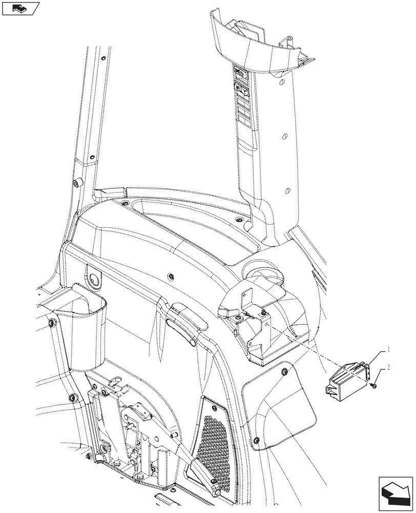 Схема запчастей Case IH FARMALL 105U - (55.404.DB[01]) - STD + VAR - 332717, 391713, 391756 - FLASHER UNIT, NA (55) - ELECTRICAL SYSTEMS