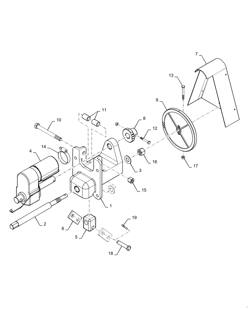 Схема запчастей Case IH 7088 - (55.628.AP) - CONCAVE CONTROL ASSY (55) - ELECTRICAL SYSTEMS