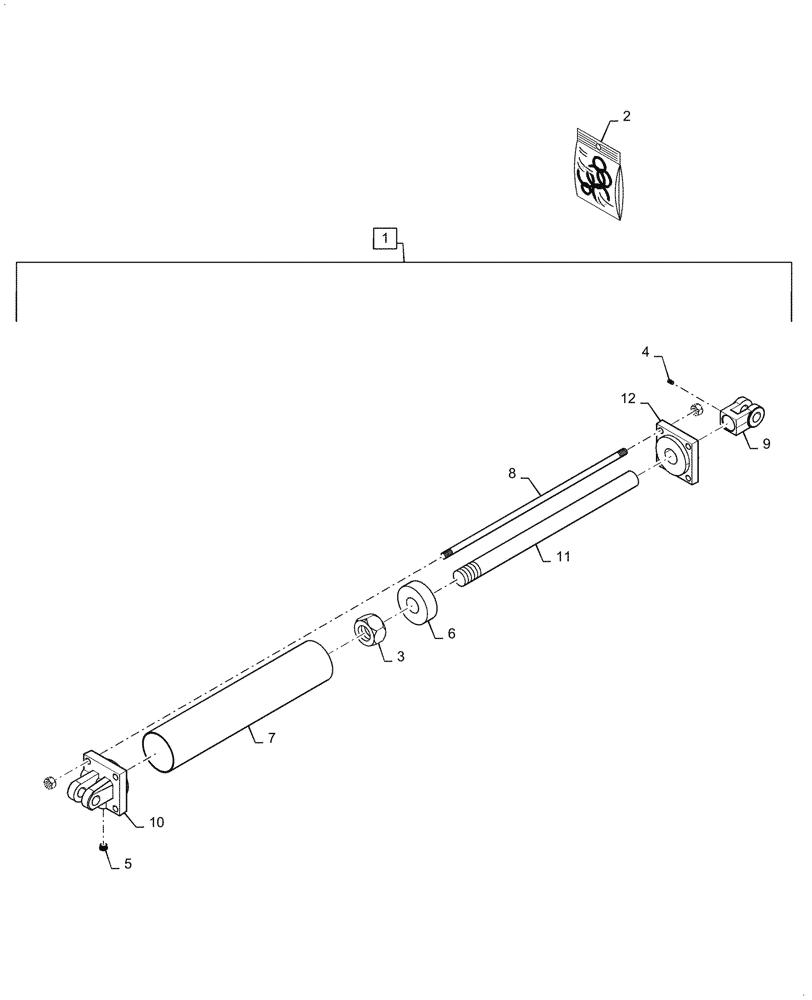 Схема запчастей Case IH 500 - (35.560.AA[06]) - HYDRAULIC CYLINDER 5 X 24 3000 PSI (35) - HYDRAULIC SYSTEMS