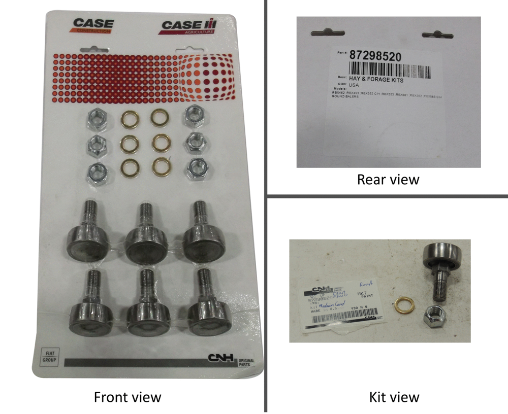 Схема запчастей Case IH RBX553 - (19.00[01]) - KIT CAM FOLLOWER REEL BAR (18) - ACCESSORIES