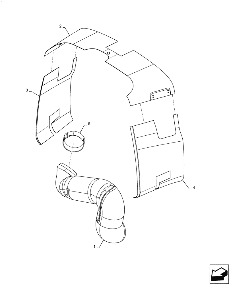 Схема запчастей Case IH FARMALL 45C - (10.254.AI) - HEAT SHIELD, ENGINE (10) - ENGINE