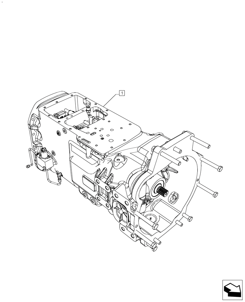 Схема запчастей Case IH FARMALL 140A - (21.112.AC[02]) - TRANSMISSION, ASSY, CREEPER, POWERSHUTTLE (21) - TRANSMISSION