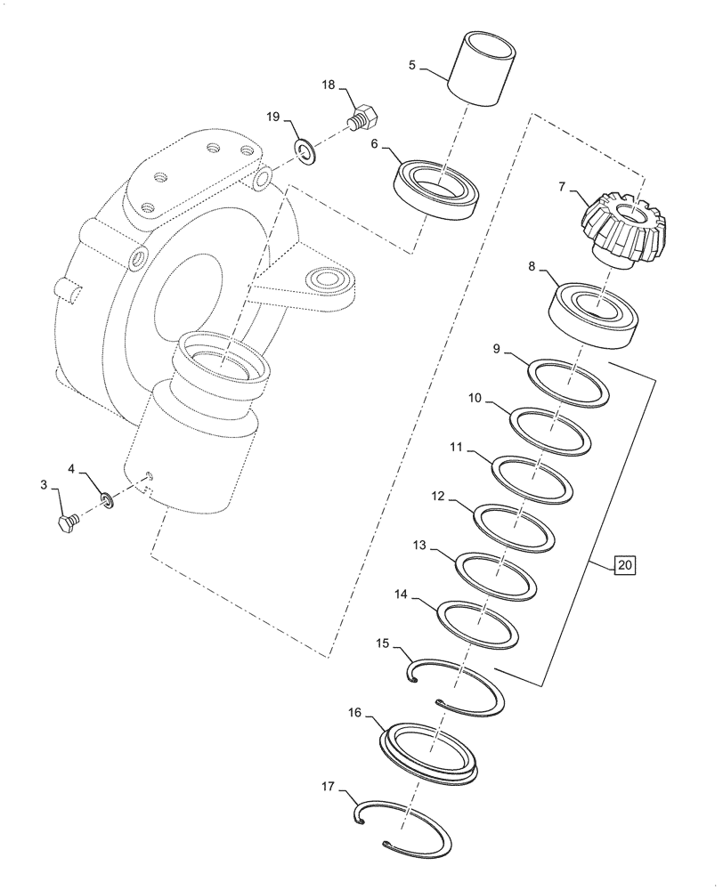 Схема запчастей Case IH FARMALL 55C - (25.108.AG) - STEERING KNUCKLE, FRONT AXLE (25) - FRONT AXLE SYSTEM