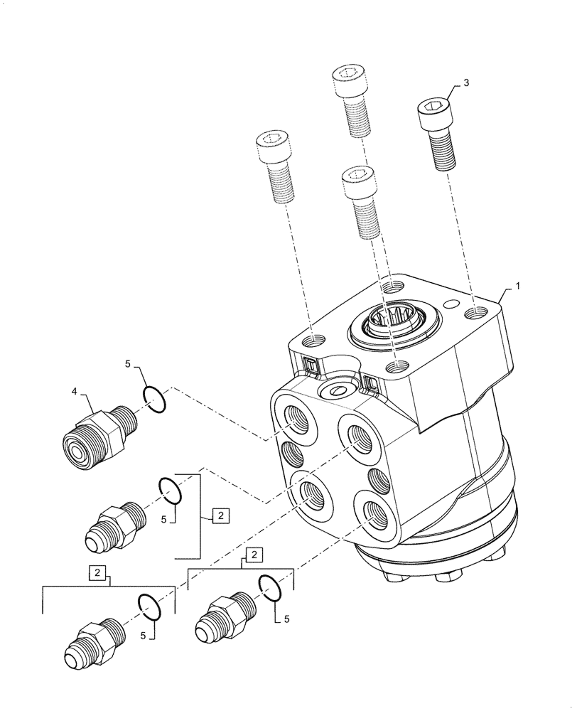 Схема запчастей Case IH FARMALL 45C - (41.206.AA) - POWER STEERING MOTOR (41) - STEERING