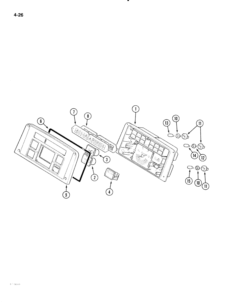 Схема запчастей Case IH 2096 - (4-026) - INSTRUMENT CLUSTER, ANALOG DISPLAY (04) - ELECTRICAL SYSTEMS