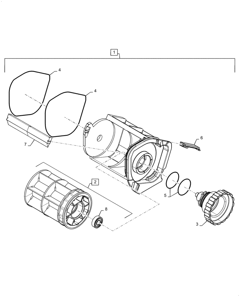 Схема запчастей Case IH 3445 - (61.904.AD[02]) - FRAME, ROLLER CARTRIDGE, HALF WIDTH (61) - METERING SYSTEM