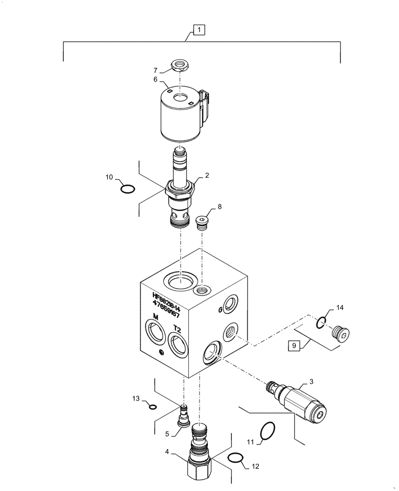 Схема запчастей Case IH AF4077 - (35.518.AD[01]) - HYDRAULIC VALVE, REEL DRIVE (35) - HYDRAULIC SYSTEMS