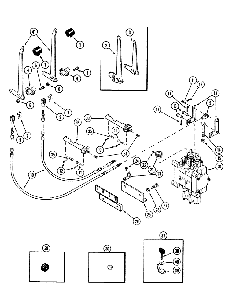 Схема запчастей Case IH 2594 - (8-026) - REMOTE HYDRAULIC CONTROLS, TWO CIRCUIT REMOTE (08) - HYDRAULICS