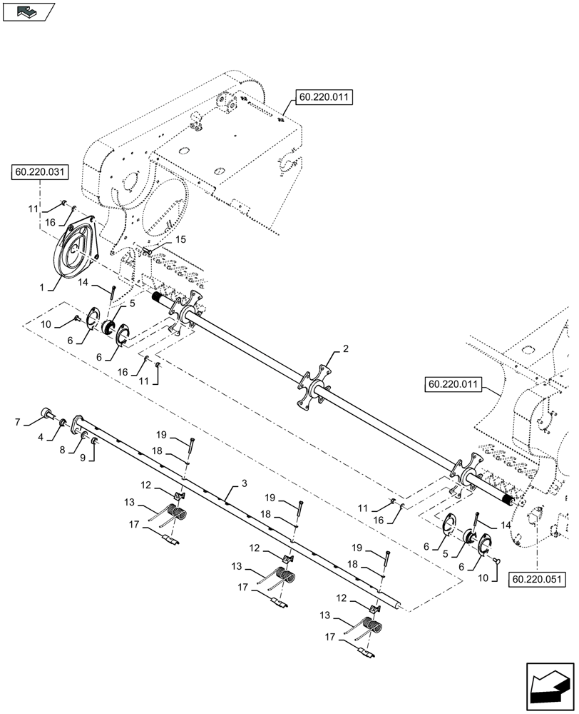 Схема запчастей Case IH LB324S - (60.220.072) - PICK-UP, REEL - D137 (60) - PRODUCT FEEDING