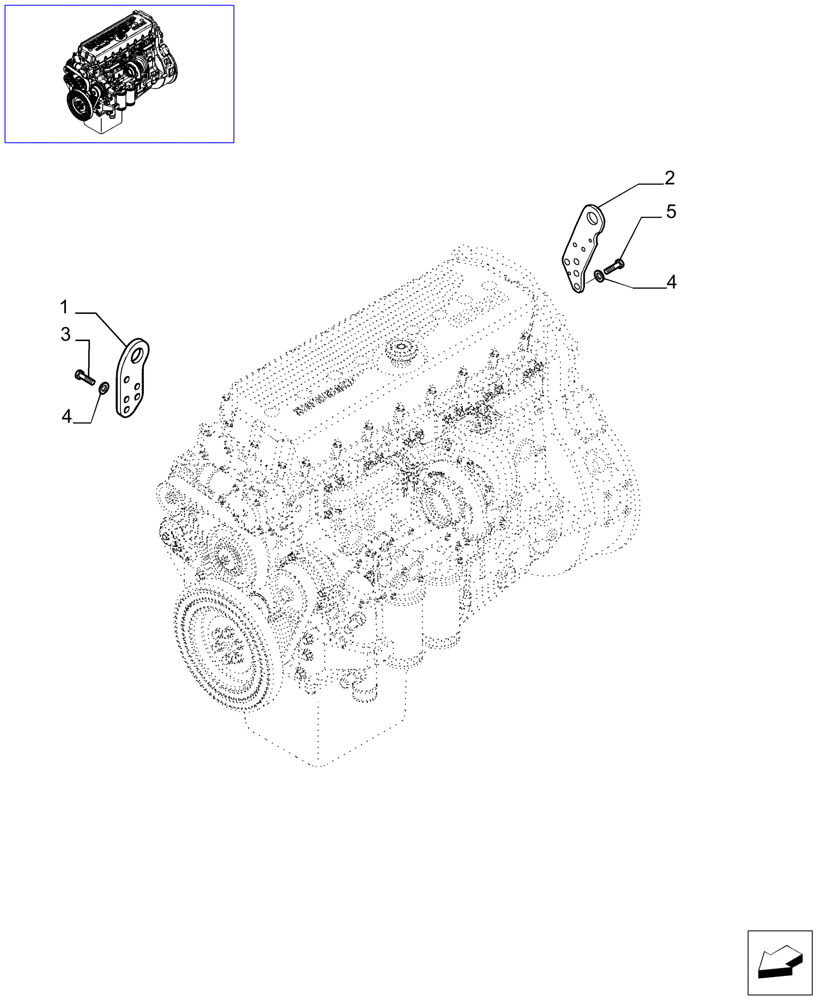 Схема запчастей Case IH STEIGER 385 - (02-72) - HOOKS - ENGINE, STEIGER 385 / 435 & 485 (02) - ENGINE