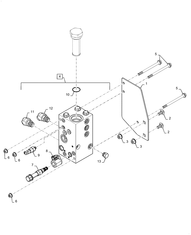 Схема запчастей Case IH 2150 - (35.744.AD[01]) - HYDRAULIC DOWN PRESSURE DELTA VALVE (35) - HYDRAULIC SYSTEMS