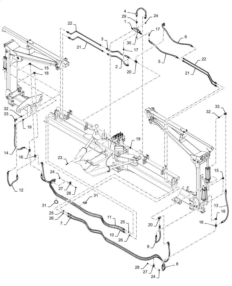 Схема запчастей Case IH 2150 - (35.746.AC[02]) - FRONT FOLD MARKER HYDRAULICS, 12 ROW (35) - HYDRAULIC SYSTEMS