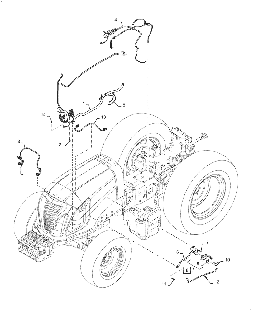 Схема запчастей Case IH FARMALL 50C - (55.101.AC) - WIRING ASSY (55) - ELECTRICAL SYSTEMS