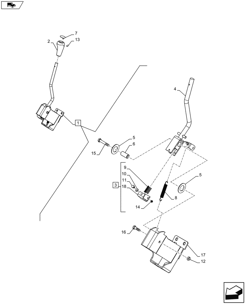 Схема запчастей Case IH FARMALL 85C - (37.106.AG[01]) - VAR - 330772, 334203 - AUTOMATIC HITCH (GERMANY), CONTROL LEVER - COMPONENTS (37) - HITCHES, DRAWBARS & IMPLEMENT COUPLINGS