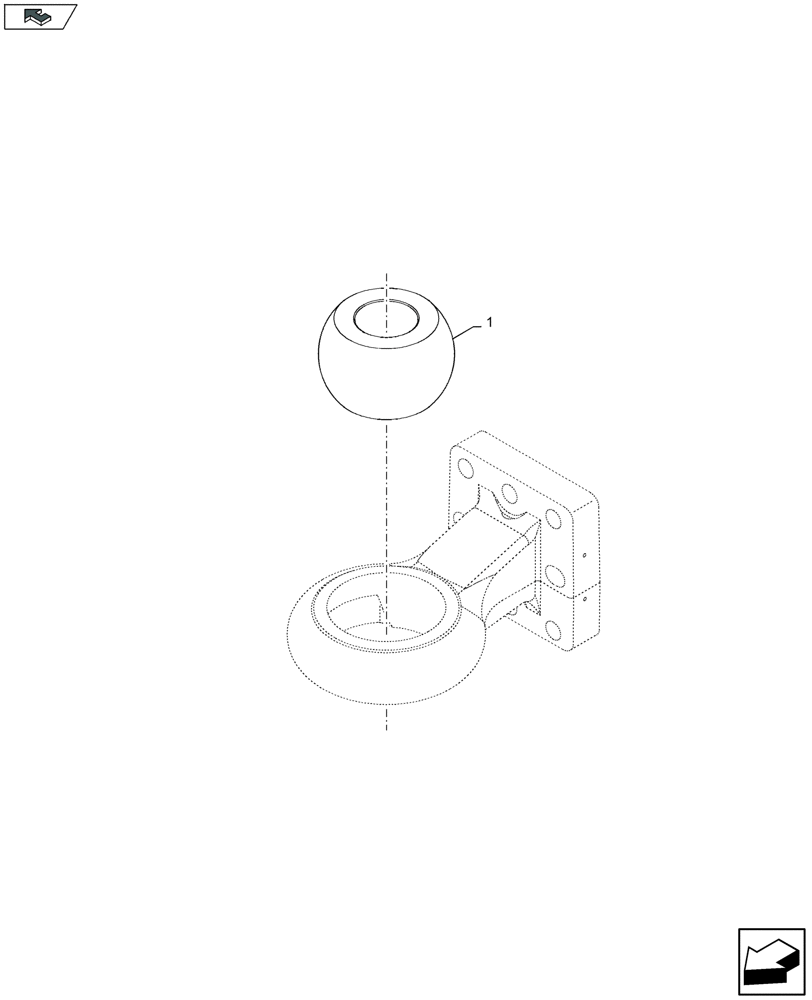 Схема запчастей Case IH LB424S XL - (88.039.009[01]) - DIA KIT: DRAWBAR BALL KIT - ISO CAT. 4 - D51 - D101 (88) - ACCESSORIES