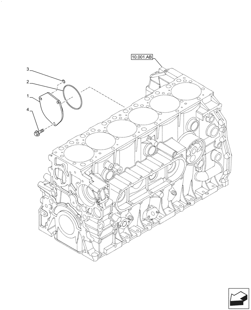 Схема запчастей Case IH F2CFE614D B002 - (10.450.AA[02]) - AIR COMPRESSOR, COVER (10) - ENGINE