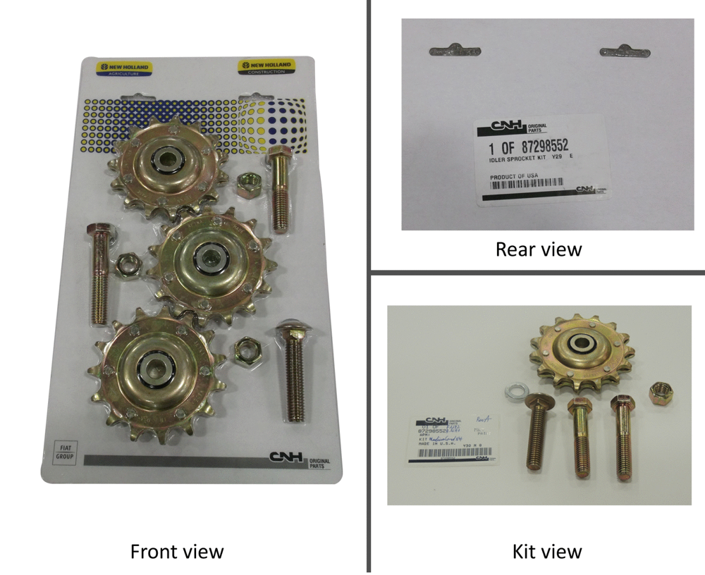 Схема запчастей Case IH RBX453 - (19.12) - KIT IDLER SPROCKET (18) - ACCESSORIES