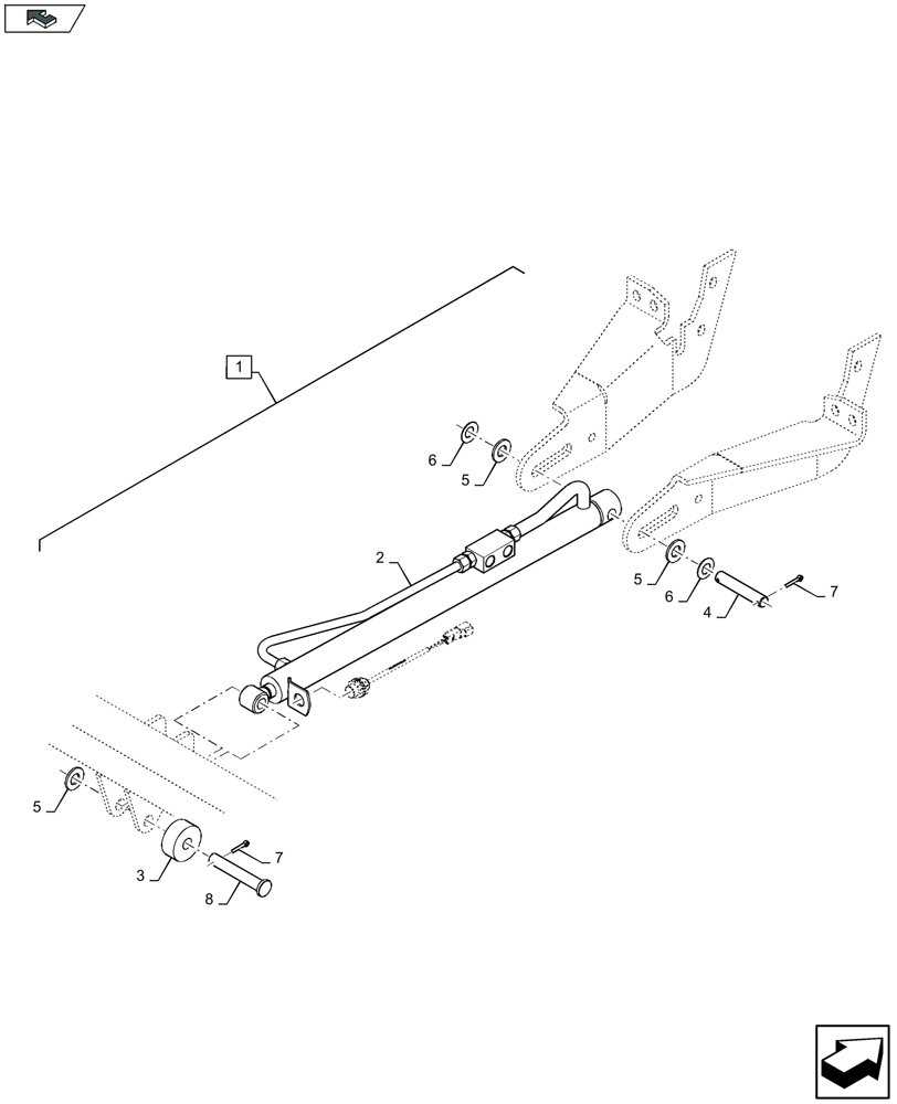 Схема запчастей Case IH LB324S - (88.070.015[02]) - DIA KIT: ROLLER BALE CHUTE - D137 (88) - ACCESSORIES