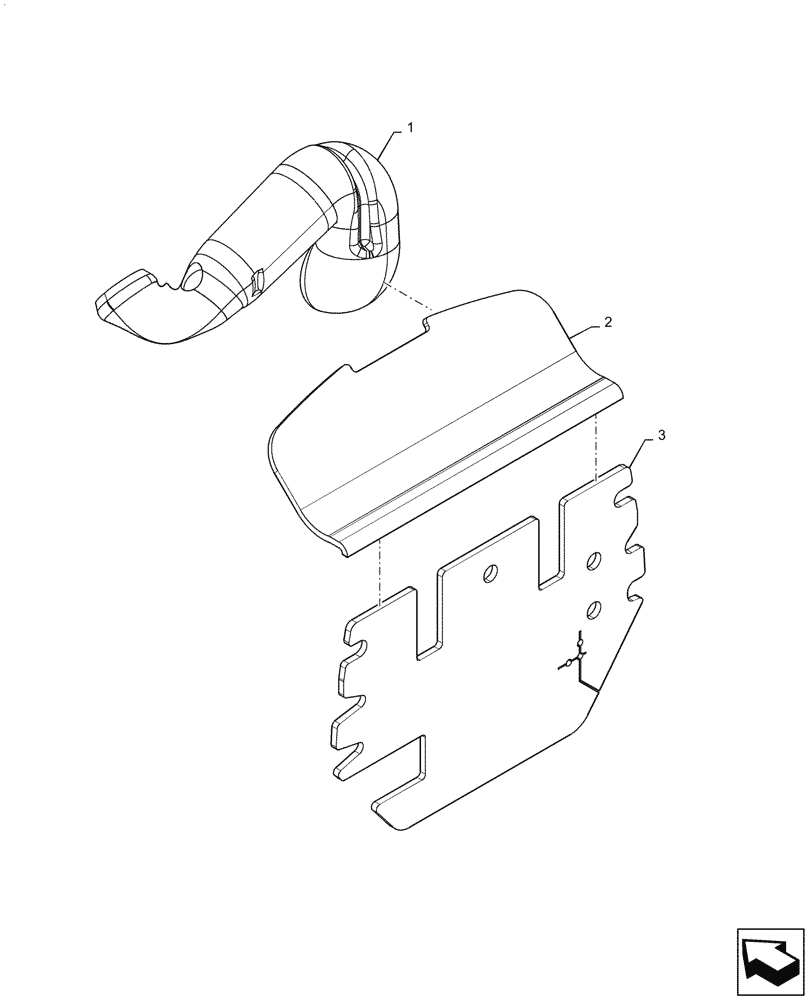 Схема запчастей Case IH FARMALL 55C - (10.254.AI) - HEAT SHIELD, ENGINE (10) - ENGINE