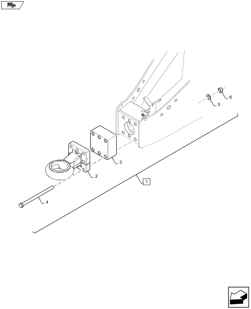 Схема запчастей Case IH LB334S - (88.039.008[01]) - DIA KIT: DRAWBAR KIT - ISO CAT. 4 - D51 - D101 (88) - ACCESSORIES