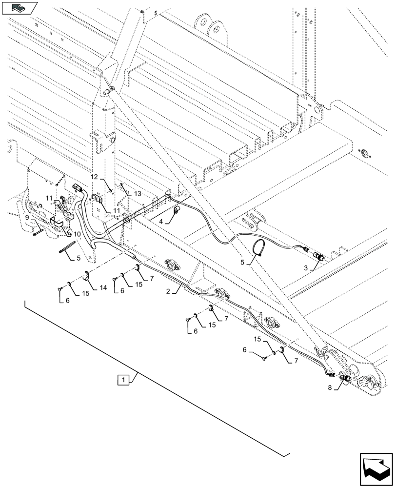 Схема запчастей Case IH LB434S - (88.070.002[04]) - DIA KIT: ROLLER BALE CHUTE - C136 (88) - ACCESSORIES