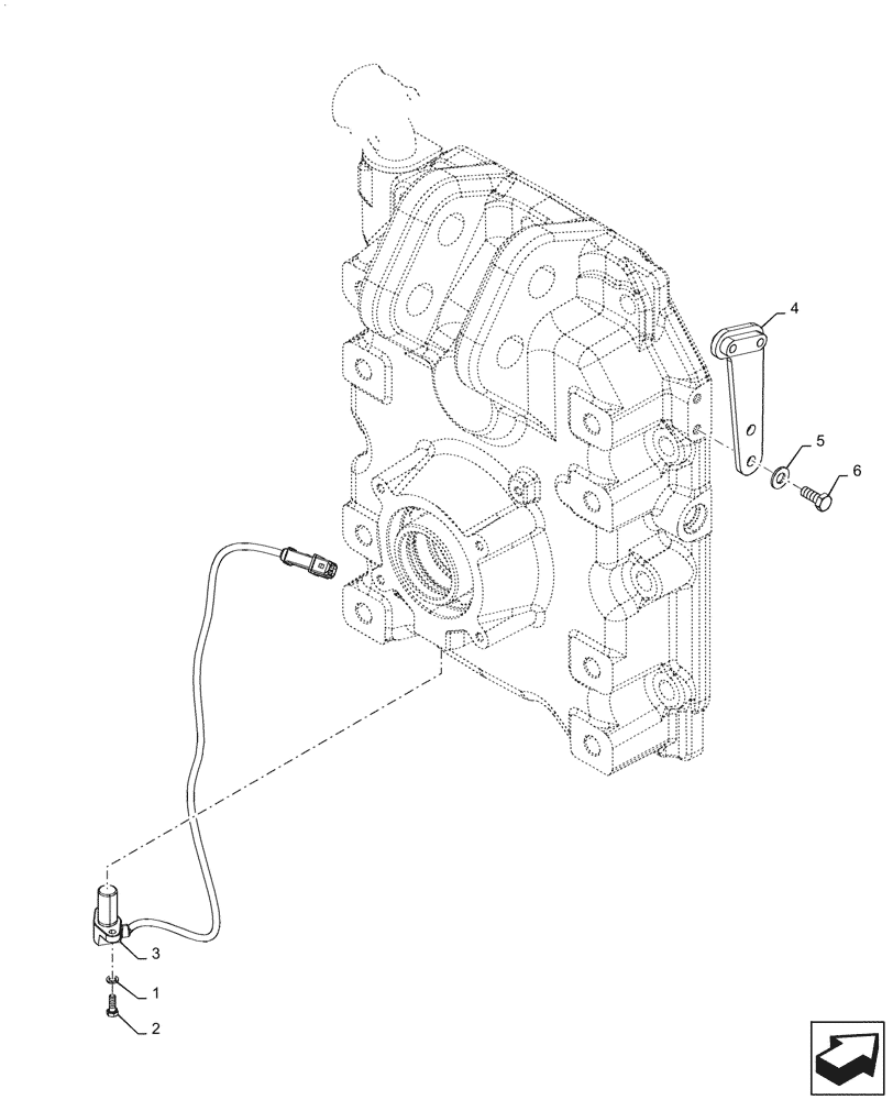 Схема запчастей Case IH PUMA1804 - (55.048.AI[02]) - PTO SPEED SENSOR (55) - ELECTRICAL SYSTEMS