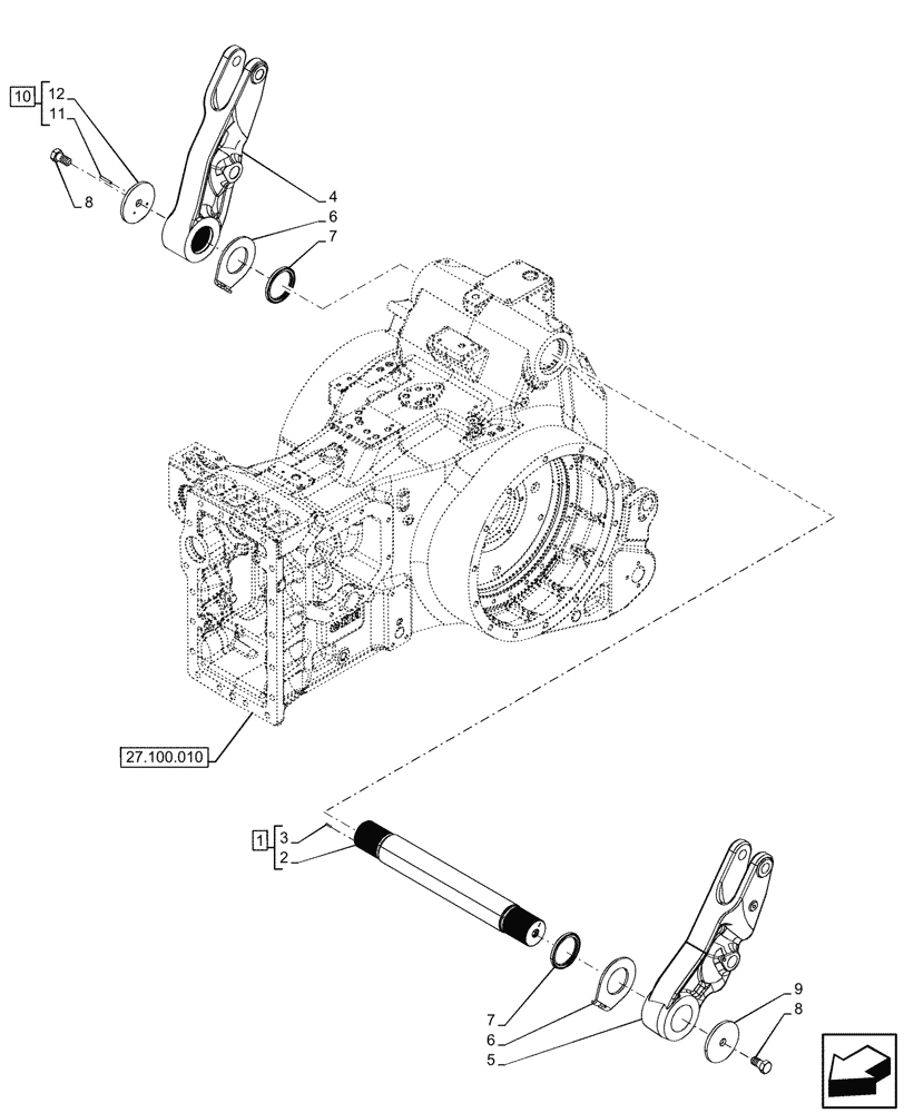 Схема запчастей Case IH OPTUM 300 CVT - (37.110.010) - VAR - 758760, 758761, 758762, 758763, 758764, 758765, 758766, 758767 - REAR, 3 POINT HITCH, LIFT ARM (37) - HITCHES, DRAWBARS & IMPLEMENT COUPLINGS