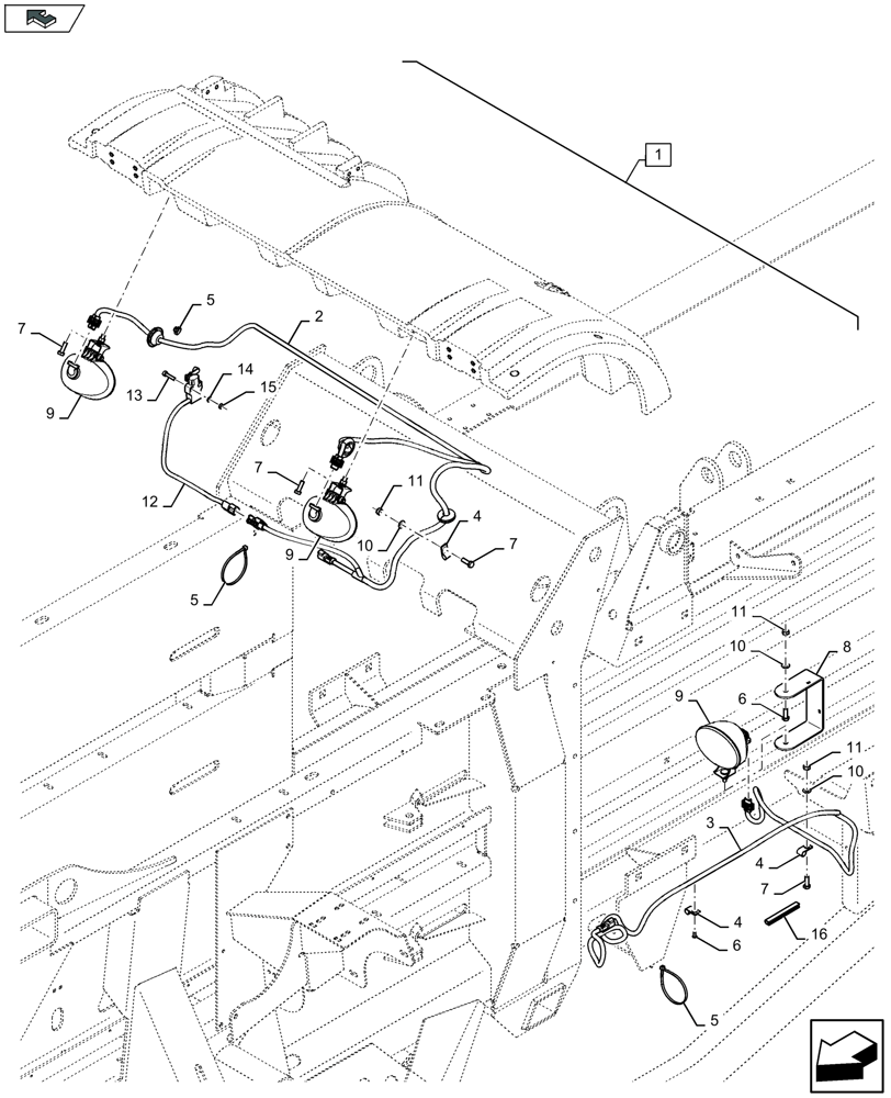 Схема запчастей Case IH LB434S - (88.055.031[01]) - DIA KIT: KNOTTER AND NEEDLE INSPECTION LIGHT KIT - D137 (88) - ACCESSORIES