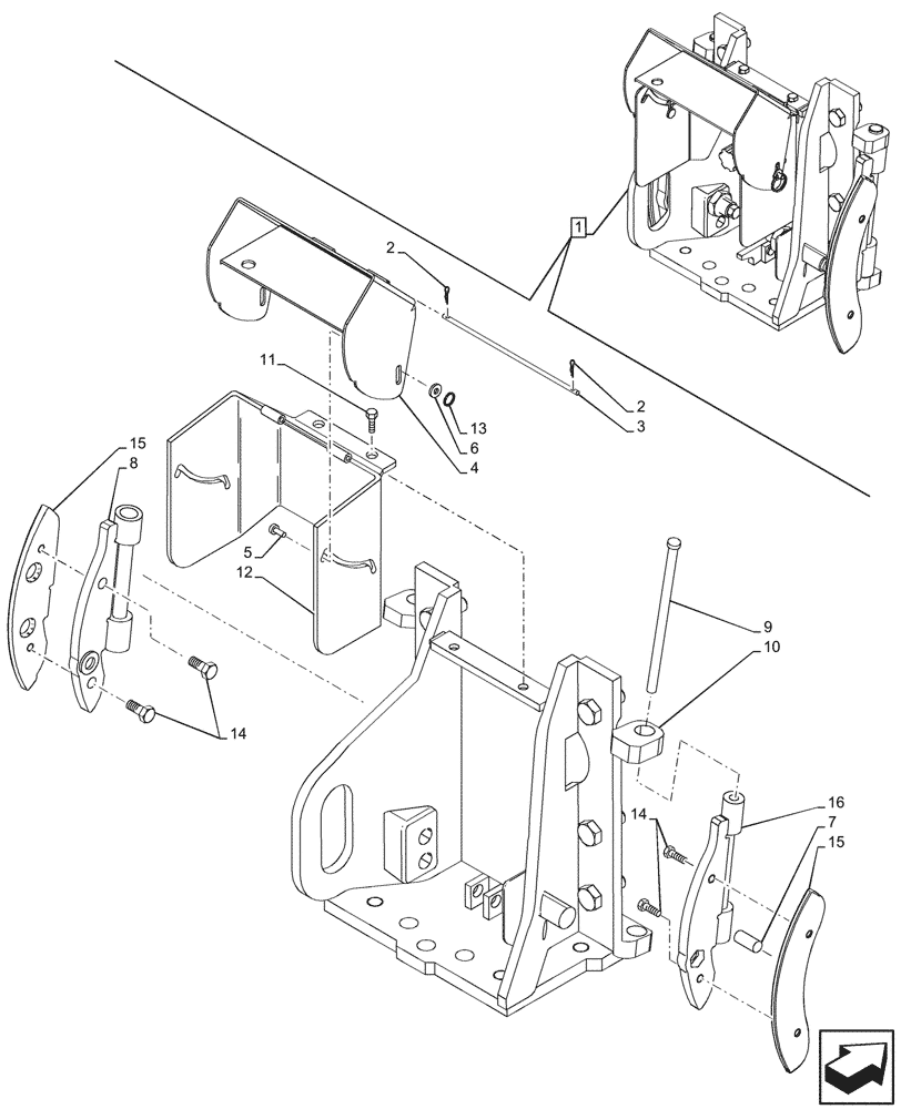 Схема запчастей Case IH FARMALL 110V - (37.100.190) - VAR - 342314 - REAR, SLIDER, FRAME, COMPONENTS (37) - HITCHES, DRAWBARS & IMPLEMENT COUPLINGS