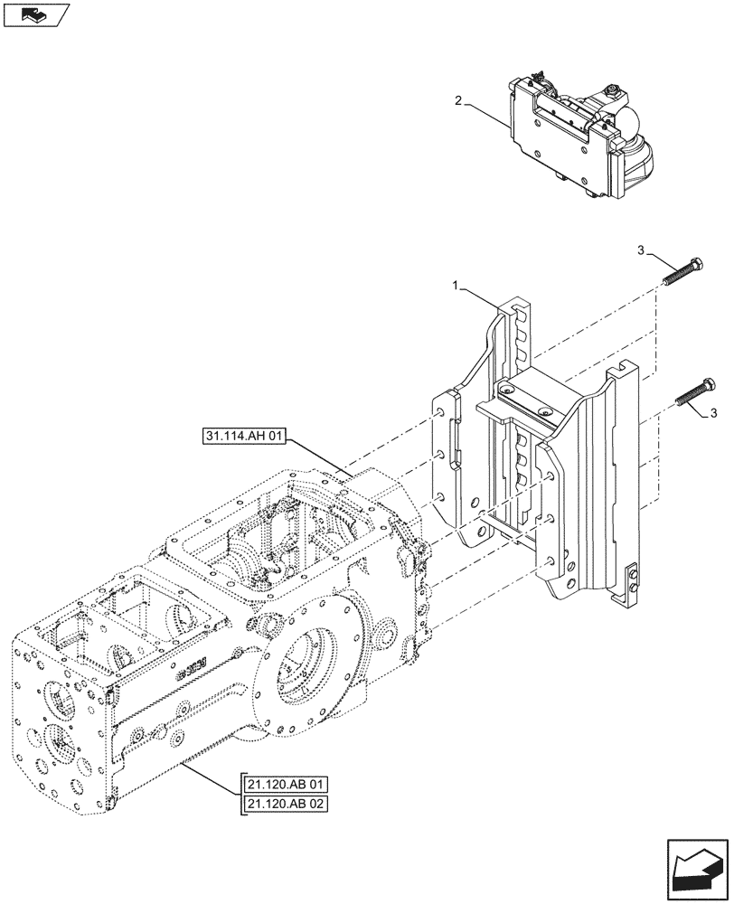 Схема запчастей Case IH FARMALL 105U - (37.100.AF[10]) - VAR - 330952 - TOW HOOK, BALL (80 MM), ISO (37) - HITCHES, DRAWBARS & IMPLEMENT COUPLINGS