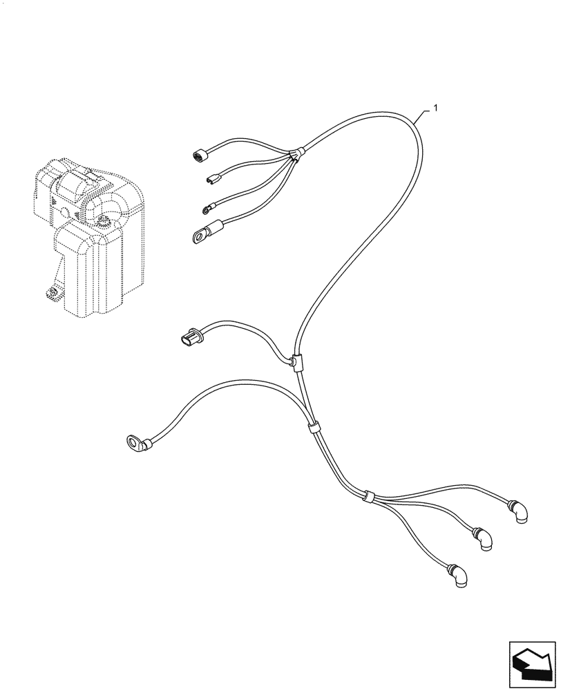 Схема запчастей Case IH PUMA1654 - (55.302.AV[03]) - BATTERY CABLES (55) - ELECTRICAL SYSTEMS