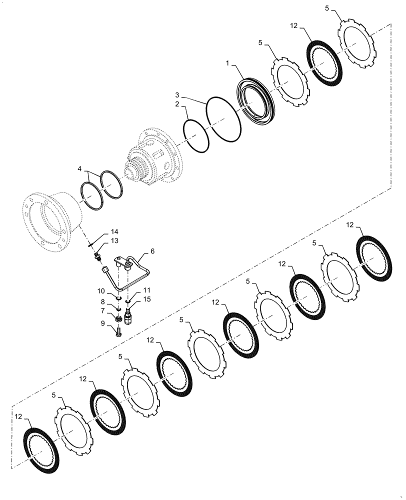 Схема запчастей Case IH PUMA1804 - (27.106.AC[01]) - DIFFERENTIAL LOCK, PISTON, CLUTCH PLATE (27) - REAR AXLE SYSTEM