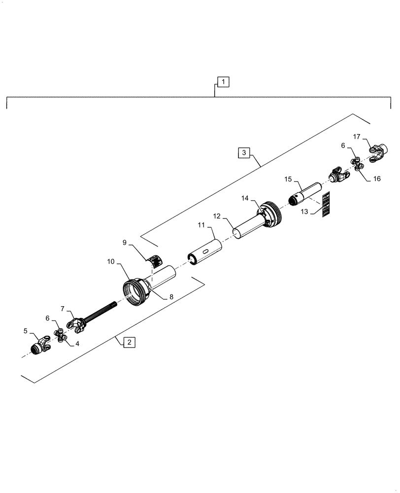 Схема запчастей Case IH 1265 - (31.201.AG[02]) - PTO DRIVE SHAFT (31) - IMPLEMENT POWER TAKE OFF