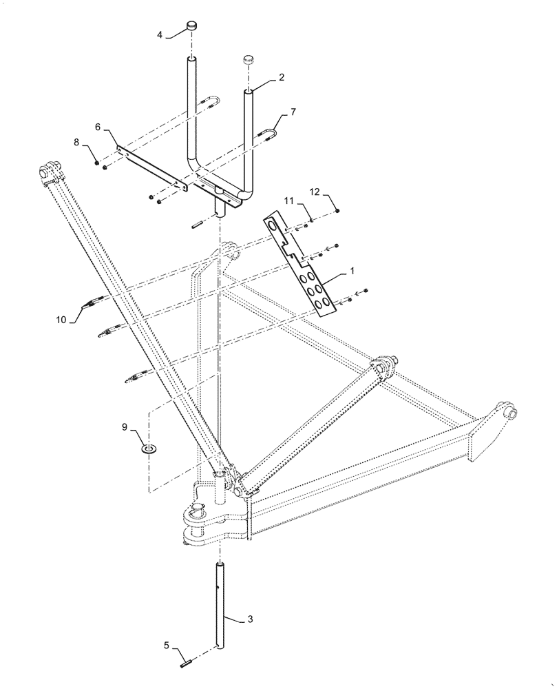 Схема запчастей Case IH 3445 - (37.162.AA[05]) - AIR PACK HANGER (37) - HITCHES, DRAWBARS & IMPLEMENT COUPLINGS